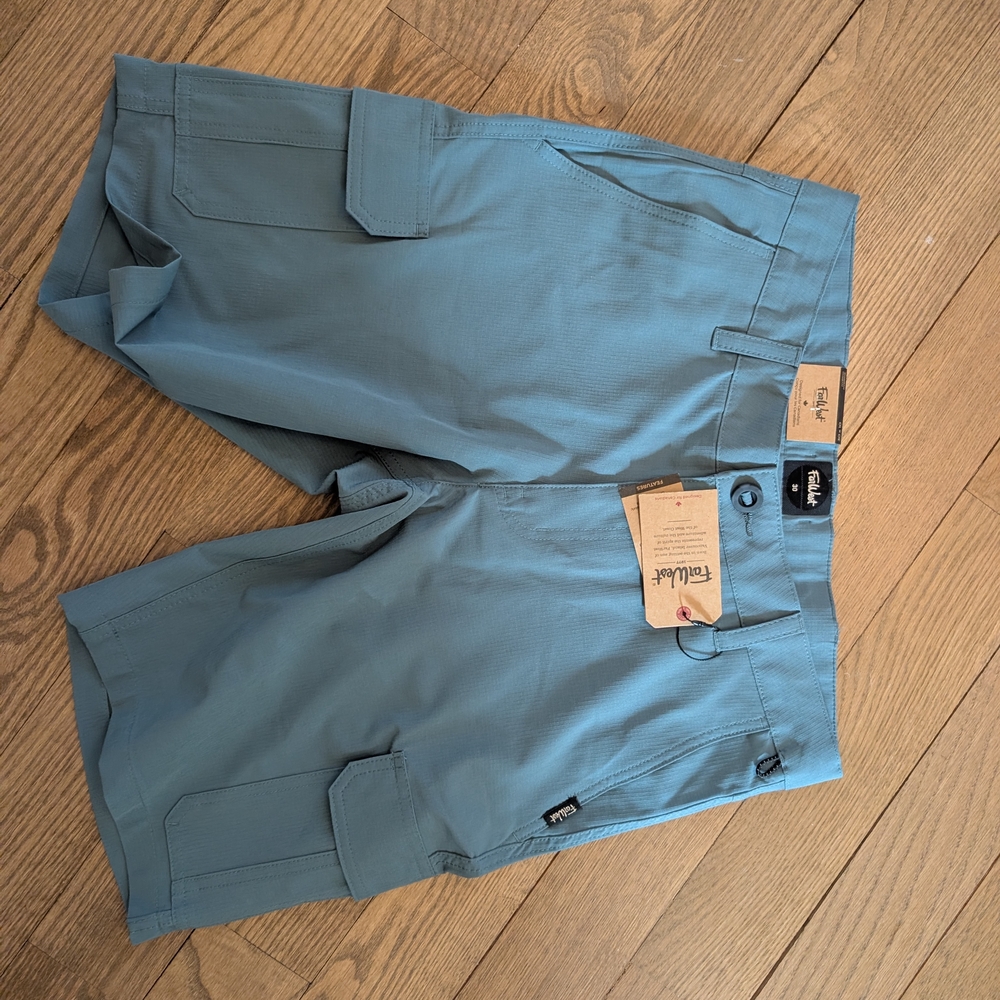 Teal Cargo Shorts with Pockets